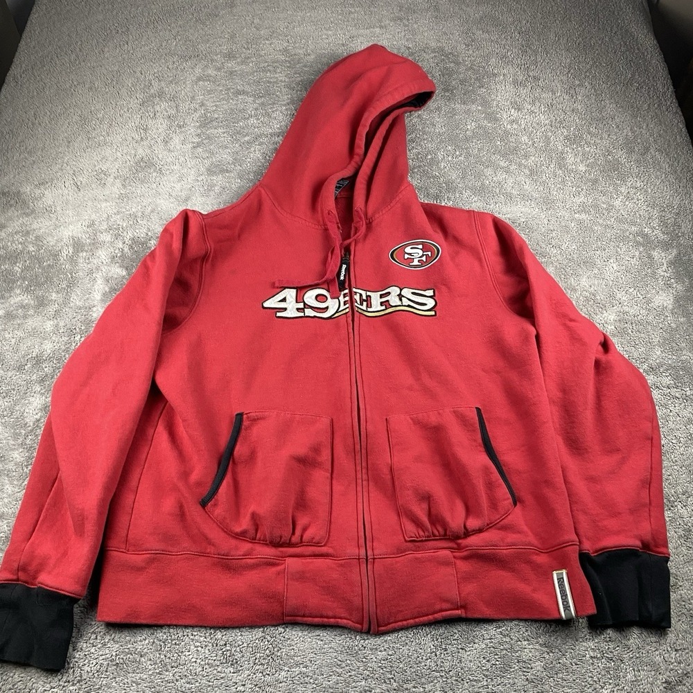 Reebok Team Apparel San Francisco‎ 49ers Full-Zip Hoodie Womens XL Red